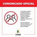 NOTA OFICIAL DA CÂMARA MUNICIPAL DE VEREADORES DE VANINI