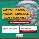 PARTICIPE DA CAMPANHA PARA AUXILIAR ATINGIDOS PELAS ENCHENTES